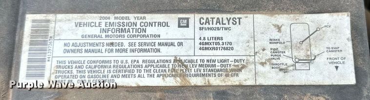 image for item DN4716 2004 Chevrolet Silverado 1500  Ext. Cab pickup truck