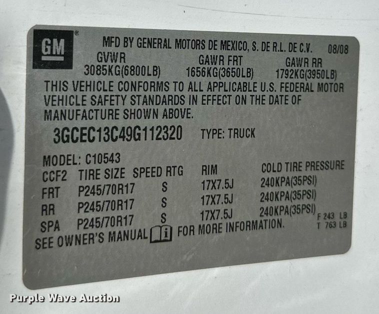 image for item DN4718 2009 Chevrolet Silverado 1500  Crew Cab pickup truck