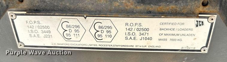 image for item DN4722 1997 JCB 210S  backhoe