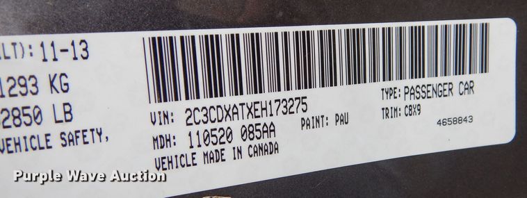 image for item DN8529 2014 Dodge  Charger Police