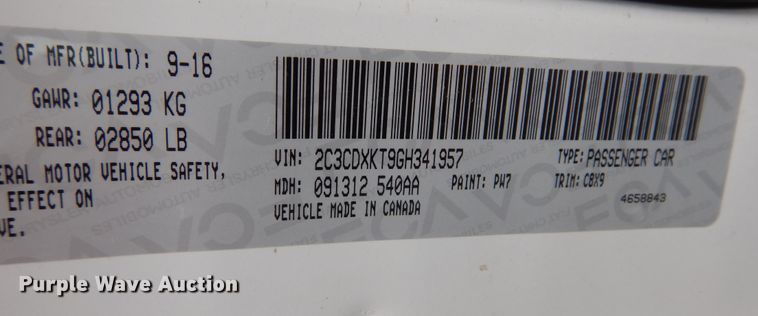 image for item DN8545 2016 Dodge  Charger Police