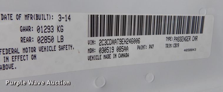 image for item DN8551 2014 Dodge  Charger Police