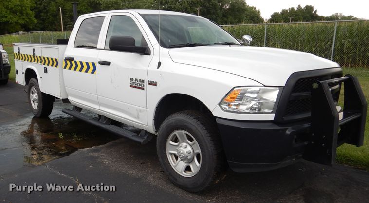 image for item DN8555 2018 Dodge Ram 2500 HD  Crew Cab utility bed pickup truck