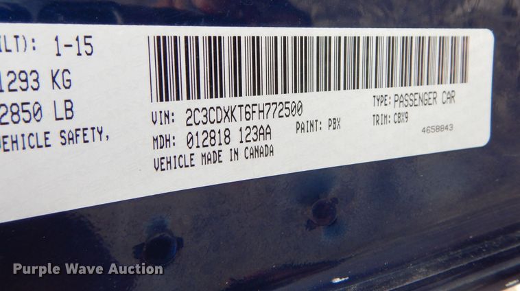 image for item DN8557 2015 Dodge  Charger Police