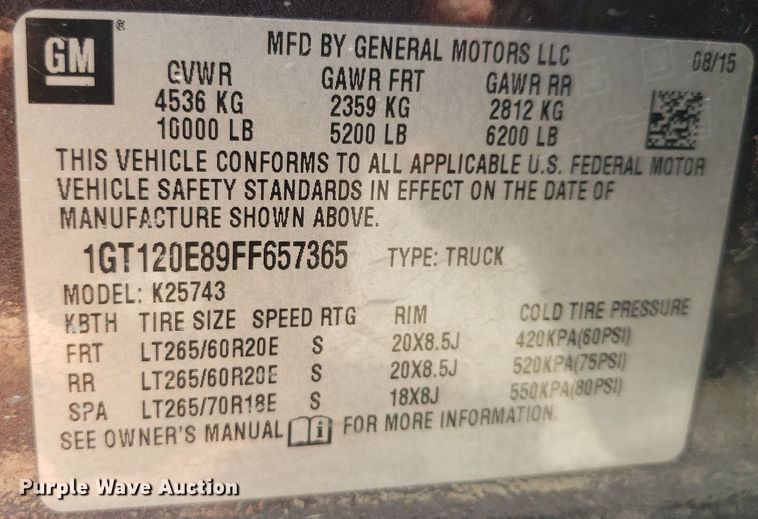 image for item DO2923 2015 GMC Sierra 2500HD Denali  Crew Cab pickup truck