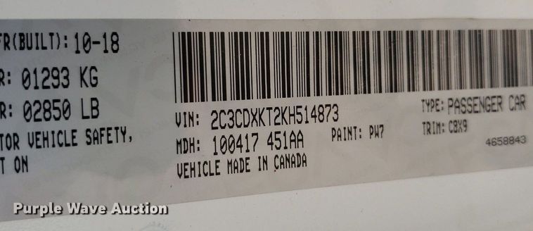 image for item DO2938 2019 Dodge Charger Police