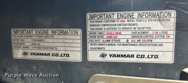 image for item DP0536 2004 Komatsu PC40MR-2  mini excavator