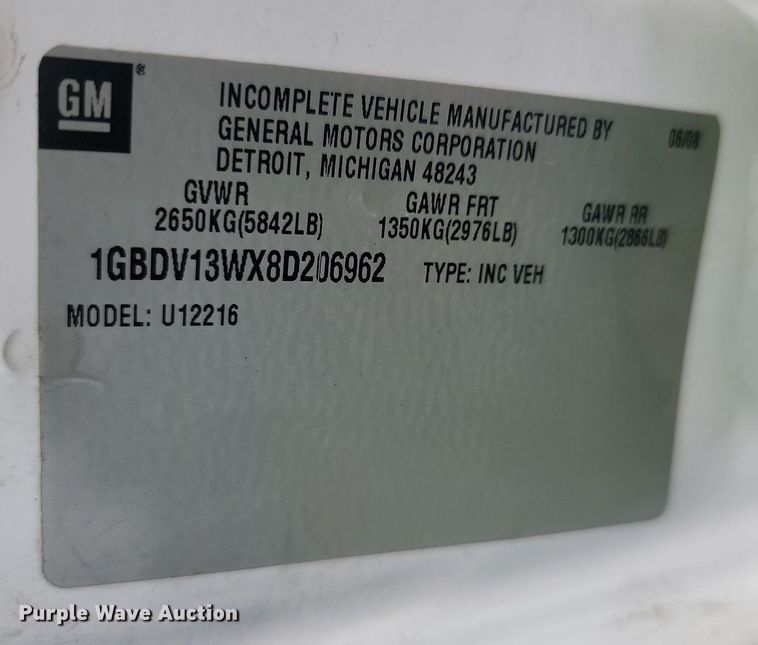 image for item DQ7518 2008 Chevrolet Uplander  van