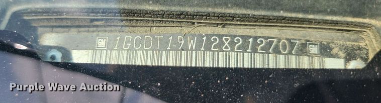 image for item DQ7523 2002 Chevrolet S10  Ext. Cab pickup truck