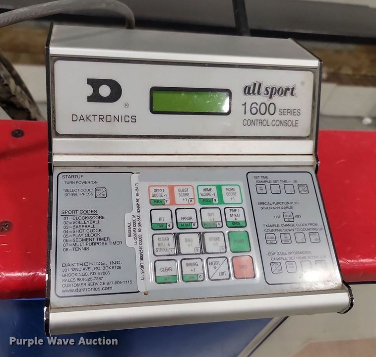 image for item DQ7526 Daktronics  scoreboard