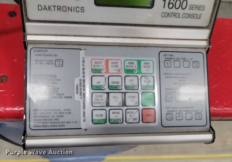 image for item DQ7526 Daktronics  scoreboard