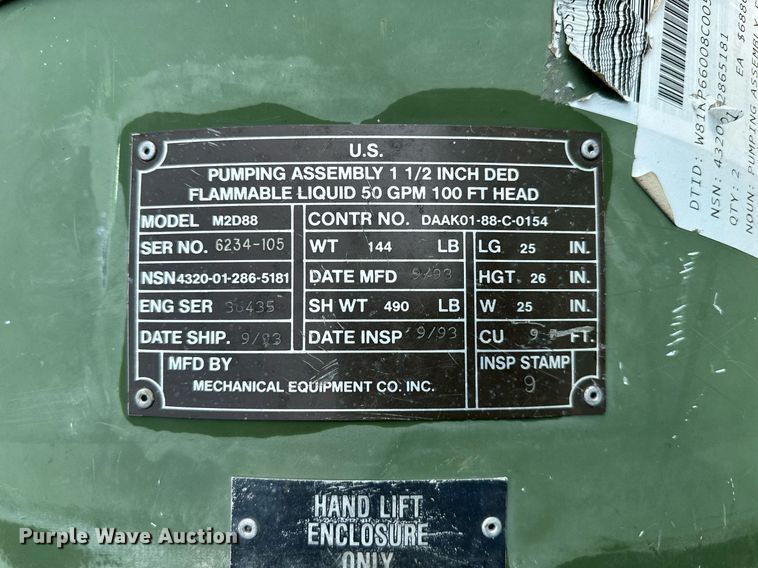 image for item DS2069 Mechanical Equipment Company  pump