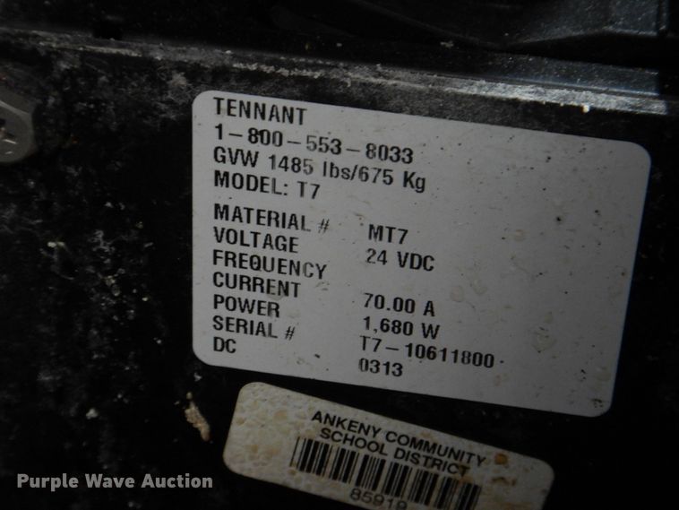 image for item IQ9778 Tennant T7  floor scrubber