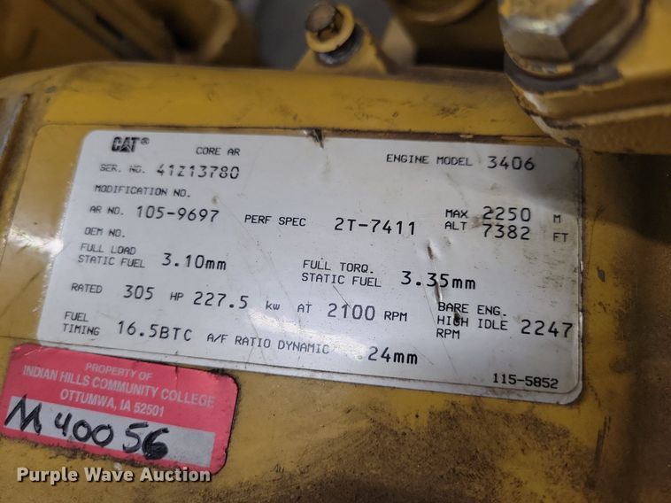 image for item JO9297 1999 Caterpillar 3406B  engine