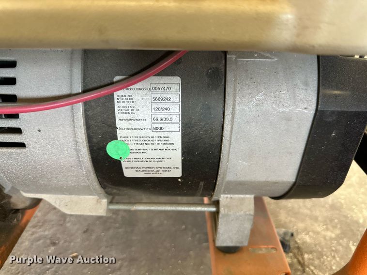 image for item KM9841 Generac XG8000E  generator