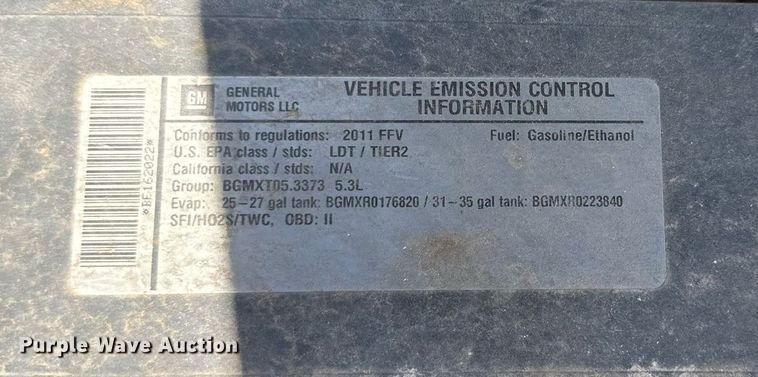 image for item KM9843 2011 Chevrolet Silverado 1500  pickup truck