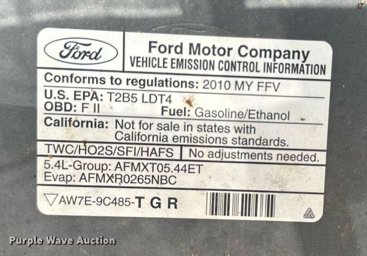 image for item KM9845 2010 Ford F150  SuperCrew pickup truck