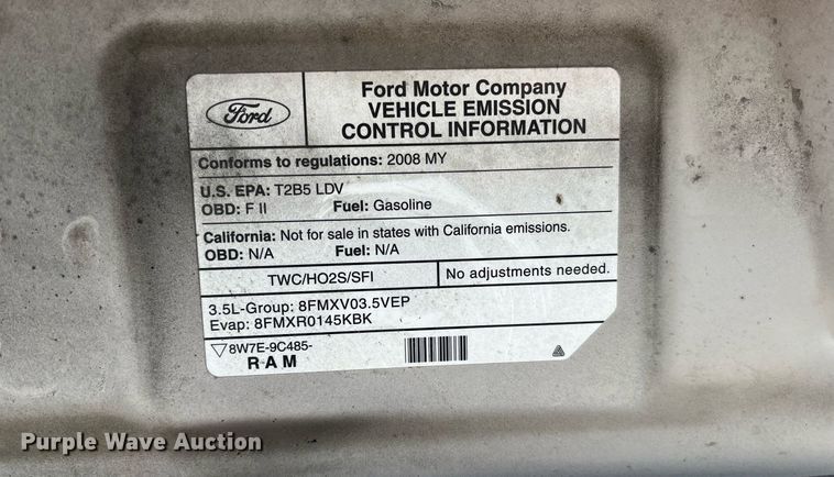 image for item LE9544 2008 Ford Taurus