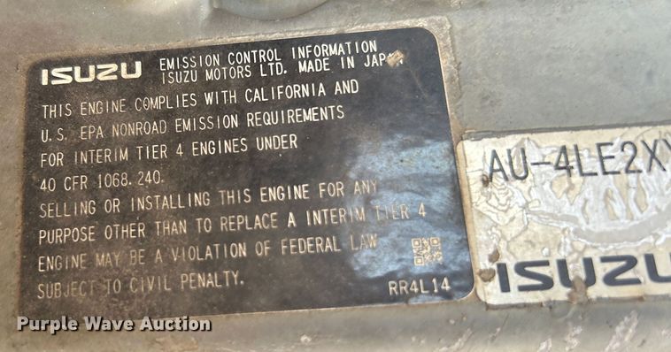 image for item LE9559 2010 John Deere 85D  mini excavator