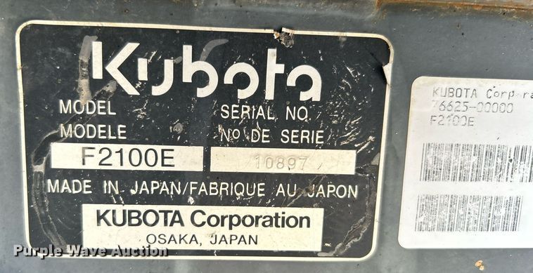 image for item LE9560 Kubota F2100E  lawn mower