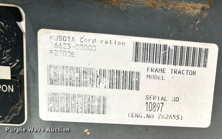 image for item LE9560 Kubota F2100E  lawn mower