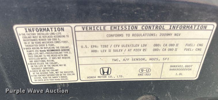 image for item LE9571 2009 Honda Civic