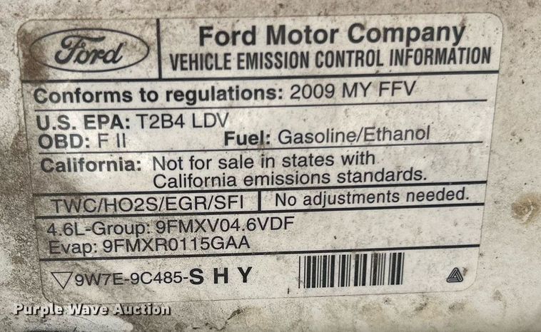 image for item LE9572 2009 Ford Crown Victoria Police Interceptor