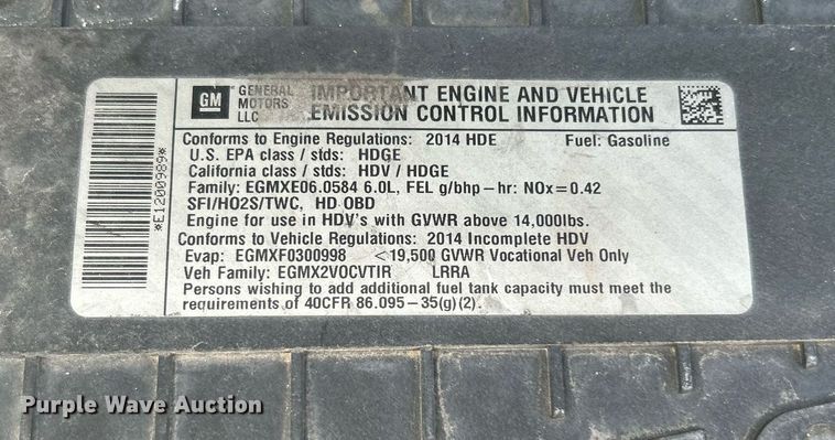 image for item LE9573 2014 Chevrolet Express