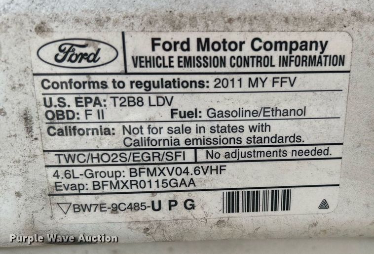 image for item LE9579 2011 Ford Crown Victoria Police Interceptor