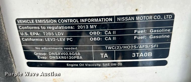 image for item LE9594 2013 Nissan Altima