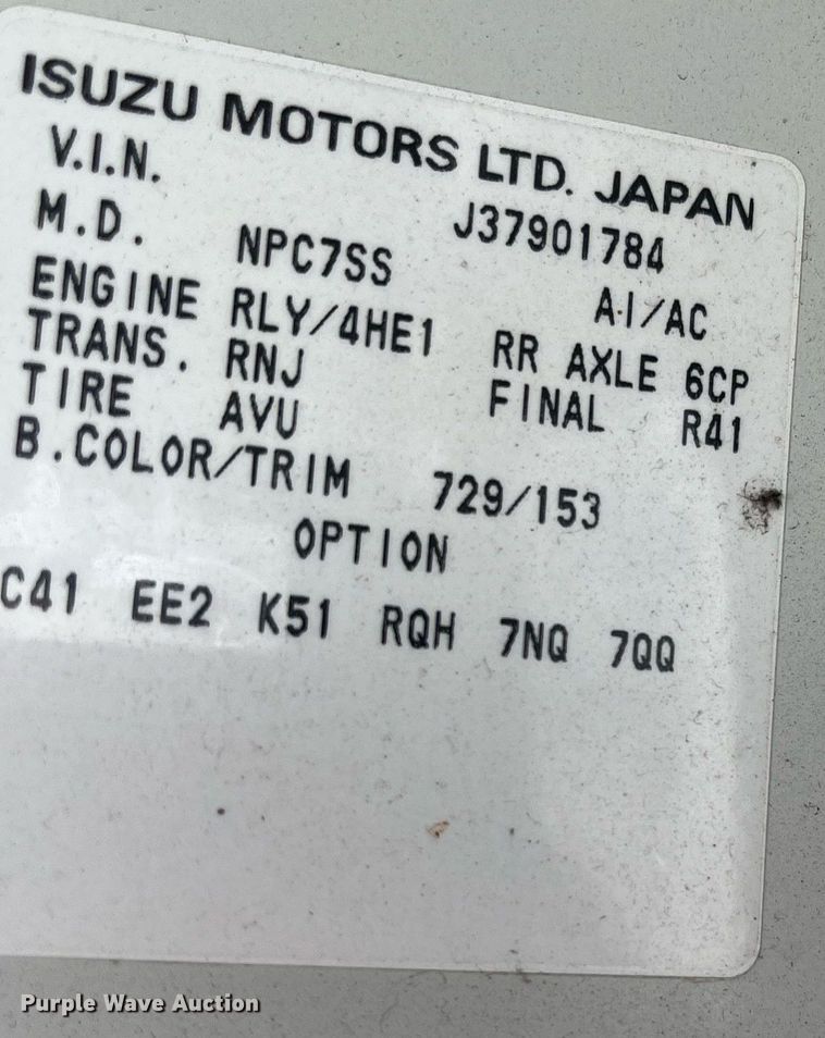 image for item LE9596 2003 Chevrolet W5500  box truck