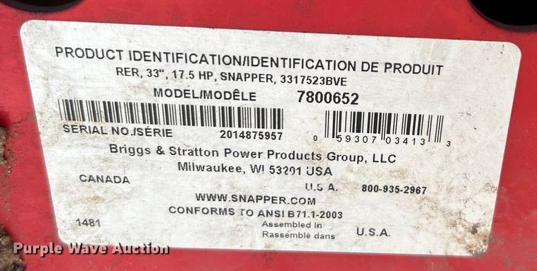 image for item LE9628 (3) Snapper lawn mowers