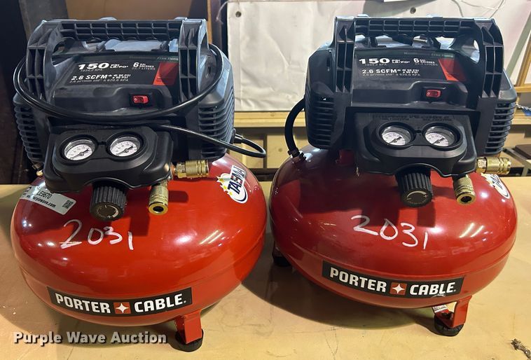 image for item LE9670 (2) Porter-Cable air compressors