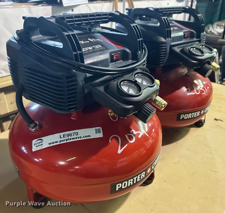 image for item LE9670 (2) Porter-Cable air compressors