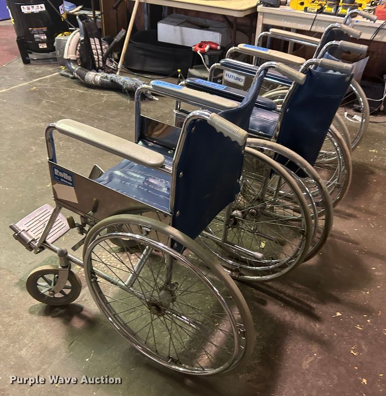 (3) wheelchairs in Tulsa, OK Item LE9671 for sale Purple Wave