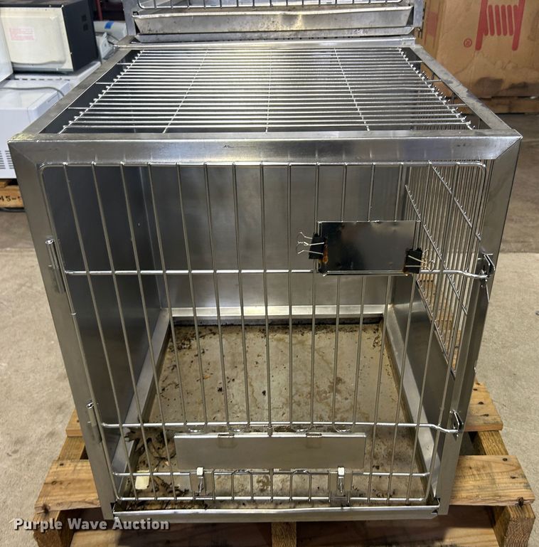 image for item LE9692 (3) stainless steel kennels