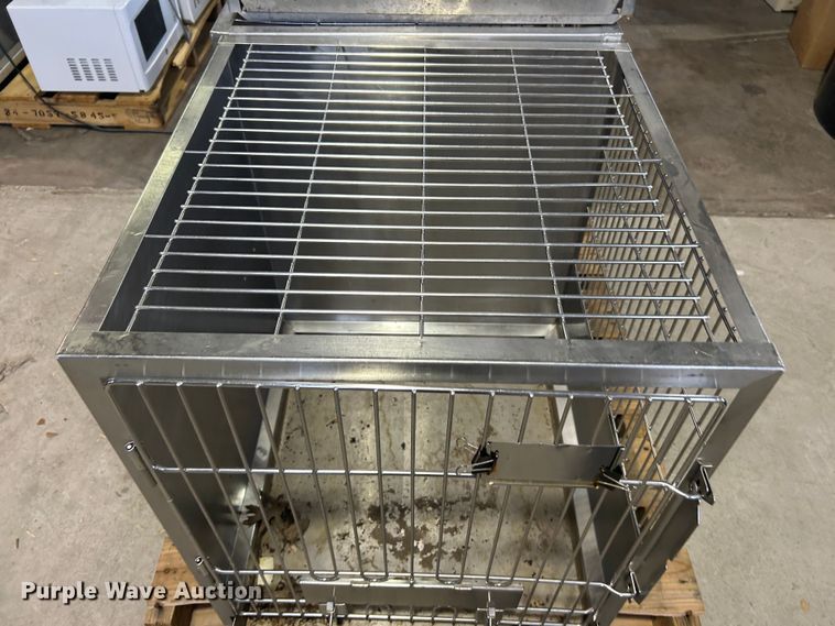 image for item LE9692 (3) stainless steel kennels