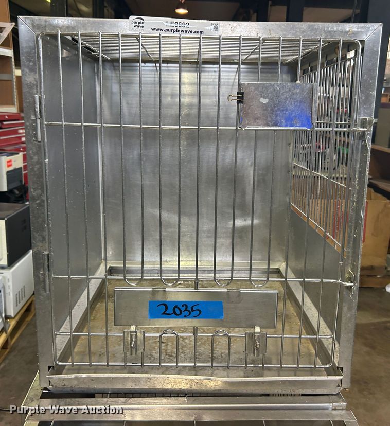 image for item LE9692 (3) stainless steel kennels