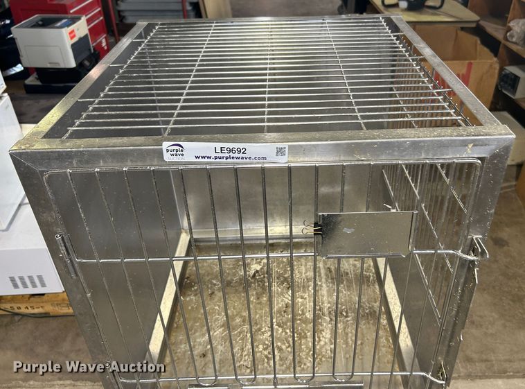 image for item LE9692 (3) stainless steel kennels