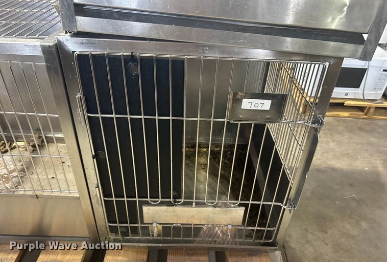 image for item LE9692 (3) stainless steel kennels