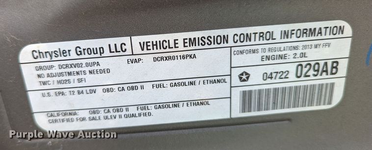 image for item LM9821 2013 Dodge Dart