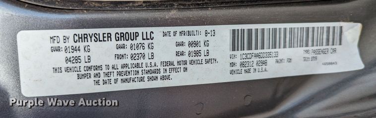 image for item LM9821 2013 Dodge Dart