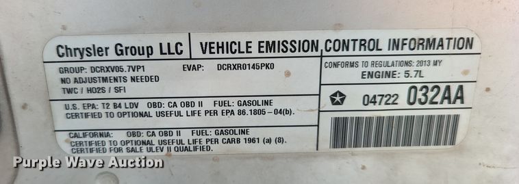 image for item LM9825 2013 Dodge Charger Police