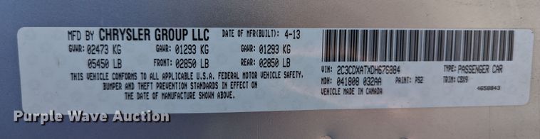 image for item LM9825 2013 Dodge Charger Police