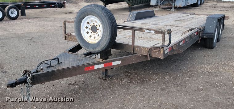 image for item LQ9092 2016 Shop built  tilt deck equipment trailer