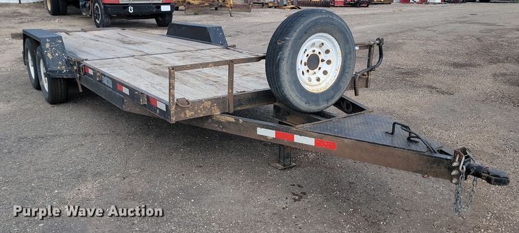 image for item LQ9092 2016 Shop built  tilt deck equipment trailer