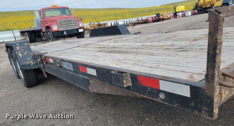 image for item LQ9092 2016 Shop built  tilt deck equipment trailer