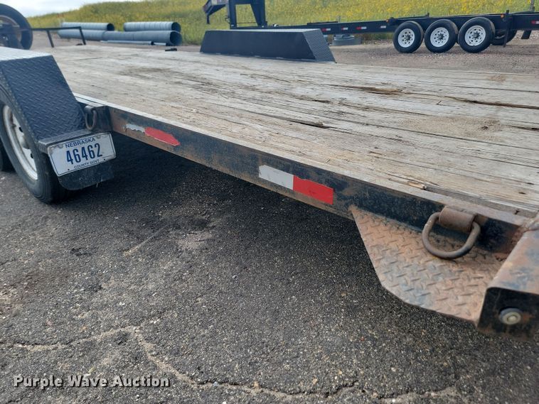 image for item LQ9092 2016 Shop built  tilt deck equipment trailer