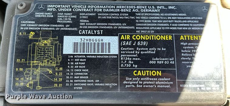 image for item LR9682 1999 Mercedes Benz ML320  SUV