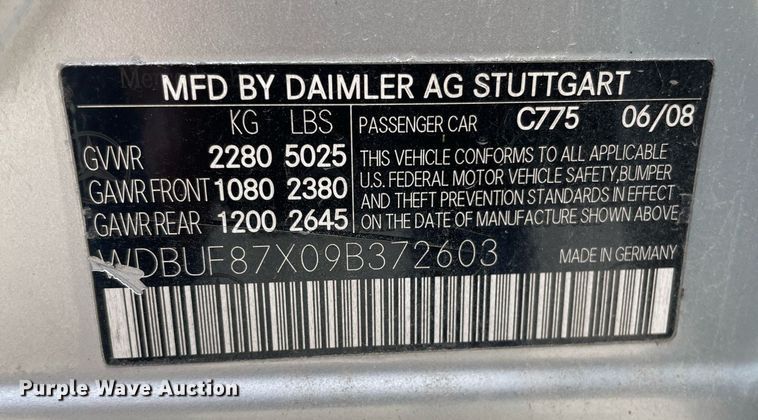 image for item LS9466 2009 Mercedes Benz E 350 4Matic